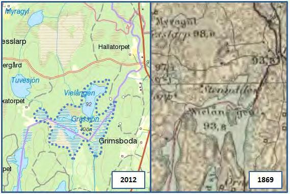 Utflöde sker i sjöns sydöstra del via relativt ny vägtrumma under skogsväg mot ett våtmarksområde i Tommabodaån.