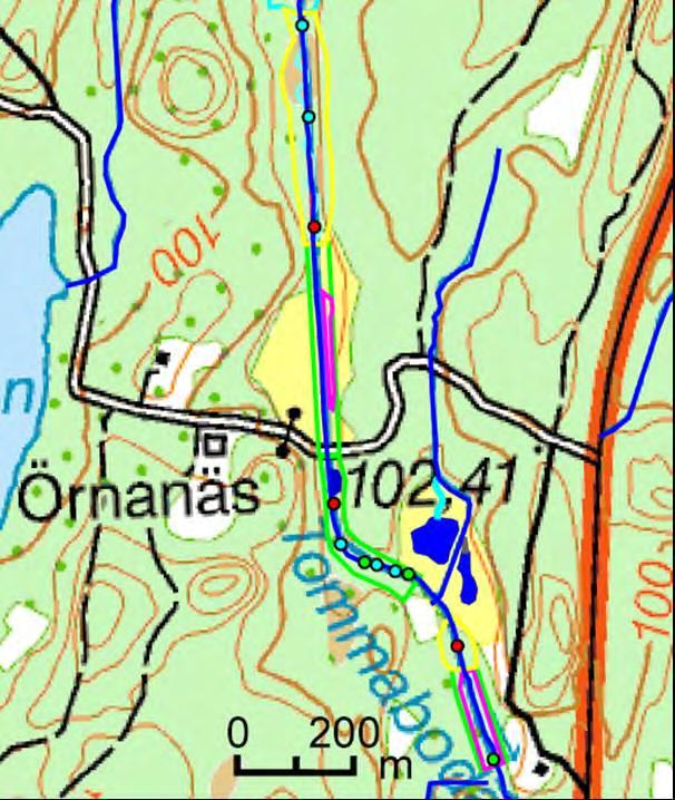 Övriga intressen: Uppströms Lönsbodavägen ingår delsträcka 4 i Laga delning af landvinningarna till sjöarne Farlången, Vielången och Ekeshultssjön m.fl.