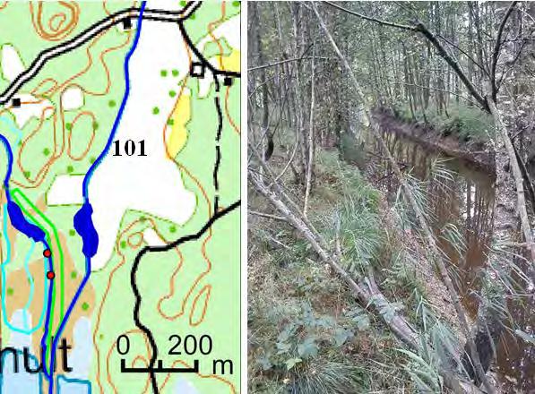 2.7 Biflöde - Åbroån Åbroån ansluter till Ekeshultsån nära dess inlopp i sjön Jämningen. Åbroån omges till stora delar av betesoch åkermark.