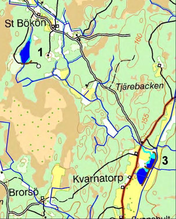 En vall anläggs i skogsdiket som rinner till våtmarksområdet söderifrån.