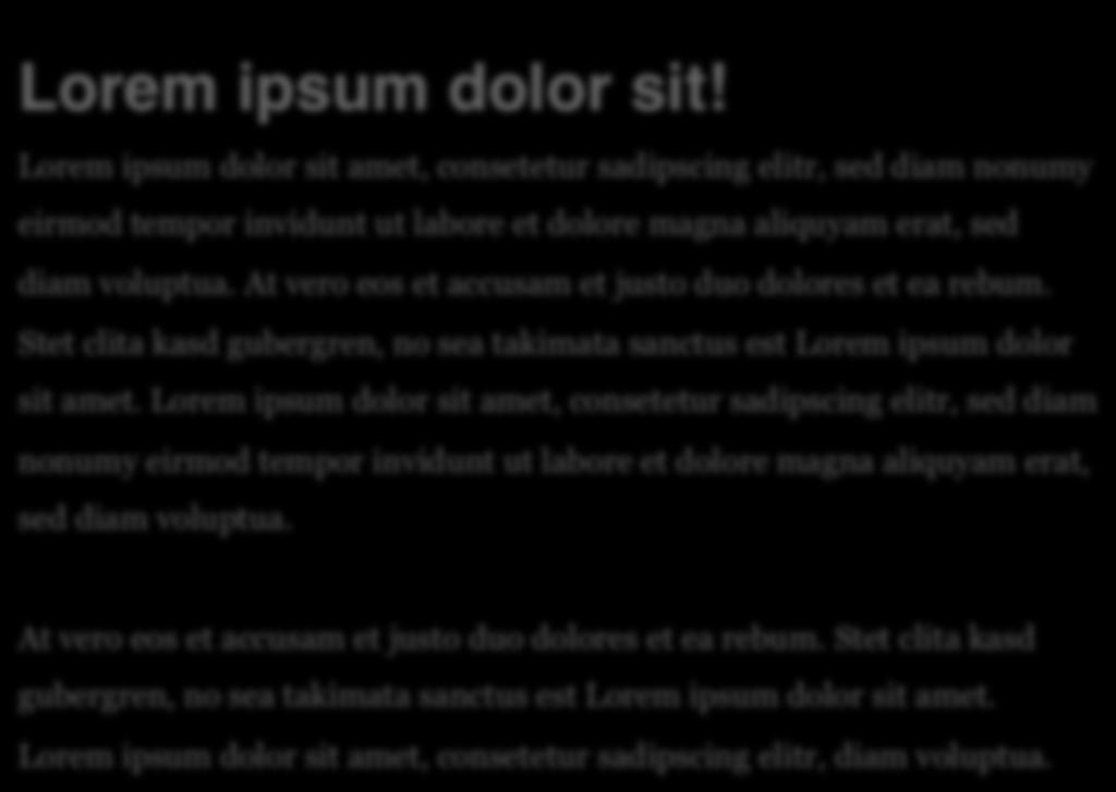 Georgia, Arial Exempel Ljus bakgrund Lorem ipsum dolor sit!