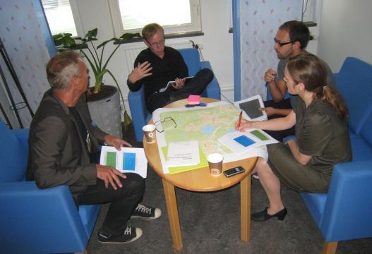 Faktaruta deltagare på workshop Alice Ahoniemi, Nacka kommun, miljöenheten Sven Andersson, Nacka kommun, planenheten Marin Edfelt, White arkitekter Johan Ellertsson, NCC Mats Enander, Vasakronan