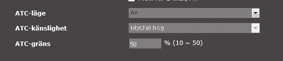 4. Välj egenskaper för varje profil. För mer information, se Lagg till/andra videoprofilen. (sidan 53) 5. Klicka i inmatningsrutan för varje alternativ och ange/välj ett önskat värde.