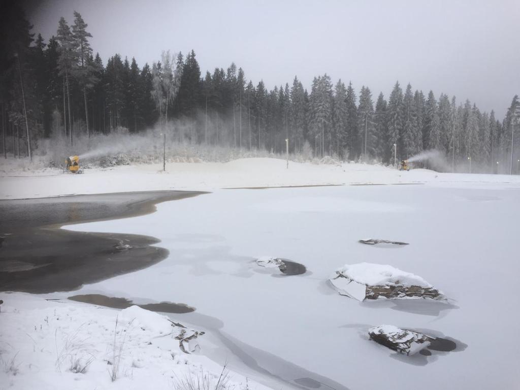 . Snötillverkning i Tranemo med