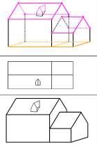 För bästa geometri bör man först mäta den takkantssida som ger bäst riktningsbestämning, oftast den längsta.