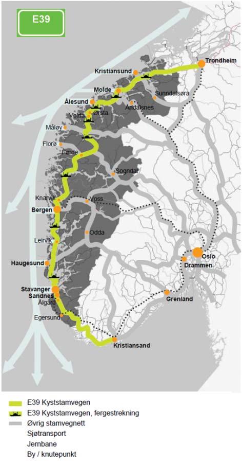 A coastal rout of this kind has substantial positive effects on trade, industry, regional employment and the settlement patterns along the western coast.