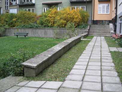 Nersänkt del av