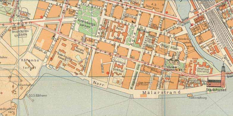 NORR MÄLARSTRANDS UPPKOMST Ut- och ombyggnaden av den här delen av Kungsholmen har sitt ursprung redan i mitten av 1800-talet då det fanns tankar om att anlägga en strandpromenad längs Kungsholmen