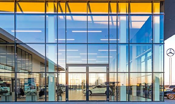 beskrivning Car sales and service centres have become an integral part of the urban architectural face reflecting the latest achievements in the field of automotive engineering.