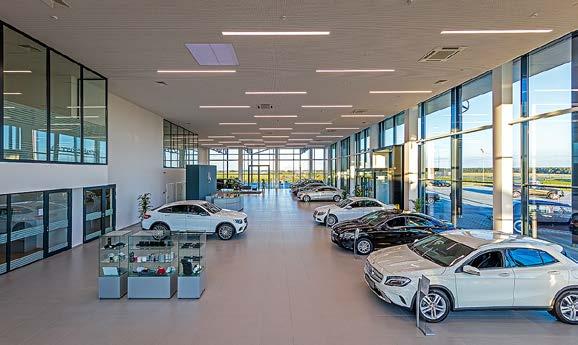 The centre is designed in accordance with the new Mercedes-Benz corporate identity standards.