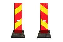 15. Vilka åtgärder kan man använda för att vägleda trafikanterna förbi en fast vägarbetsplats, max 4 st. (2 p) 16. Vad kallas denna trafikanordning? (1 p) 17.