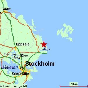 Vägbeskrivning till Lvbyn vid Väddö skjutfält Från Stockholm via Norrtälje: Väg E18 ca 75 km till Norrtälje - väg 76 mot "Gävle" ca 17 km till Söderby Karl - rakt fram på väg 283 mot "Grisslehamn",