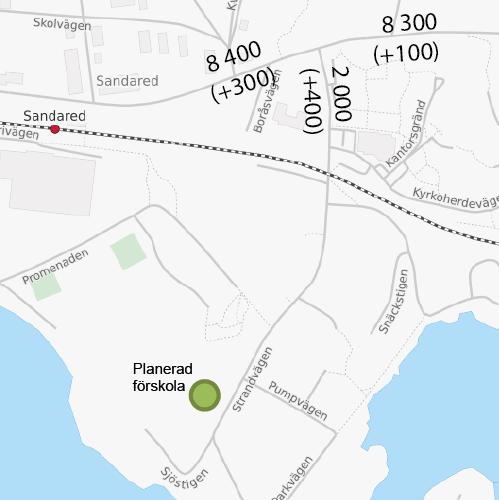 3.2 Planförslagets effekter på biltrafik Förskolan är planerad för 120 barn vilket innebär en personalstyrka o ca 22 anställda.