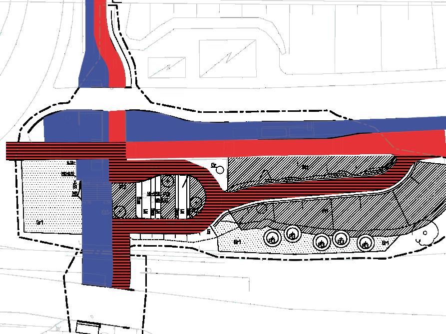 Sida 5 (6) 5. Befintlig refug vid busshållplatsen behålls och används som gångbana. Den idag gemensamma gång- och cykelbanan kan då omvandlas till en ren cykelbana.