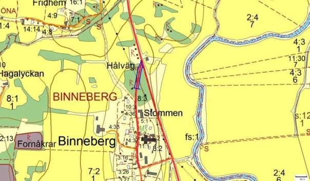 Artrika vägkanter 2944.1, Binneberg, BINNEBERG Motivering: Torrängsvägkant med den rödlistade och hotade arten backsippan (VU). ID på översiktskarta 43 Vägnummer O 2944.