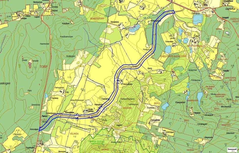 Hänsynsobjekt 2851, Grindstugan - Daretorp, HADÄNG Motivering: Lång väg med hävdgynnad flora och sällsynta arter.