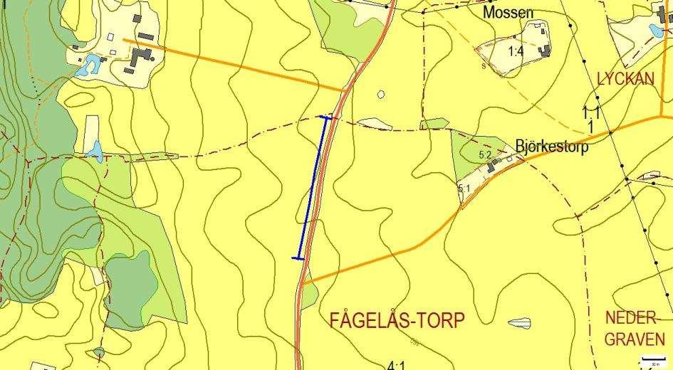 Hänsynsobjekt 2857, Björkstorp, FÅGELÅS-TORP Motivering: Vägkant med mycket svinrot och förekomst av sexfläckig bastardsvärmare (NT).