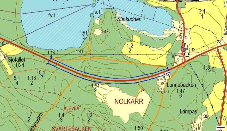 Artrika vägkanter 49, Lunnebacken, NOLKÄRR Motivering: Vägkanter med torrbacksflora samt noterad förekomst av sandödla (VU).