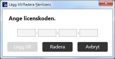 8. Ändra inställningarna på den interaktiva whiteboardtavlan Lägga till eller radera din fjärrlicens Detta avsnitt förklarar hur man aktiverar den fjärrstyrda whiteboardsessionen genom att lägga till