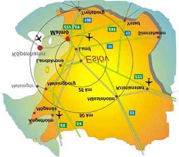 Mitt i Skåne Tillverkningsindustri och offentliga tjänster dominerar Mitt i Skåne nära från alla skånska