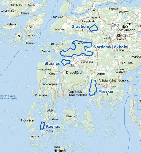- En vindpark med 5 kraftverk.