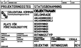 2.5 Ritningsframställning 2.5.1 Ritteknik Denna del innehåller i huvudsak information om ritningsutformning, d.v.s. utseende på ritningsstämplar, linjetjocklekar, symboler, ritningstyper, CAD-teknik m.