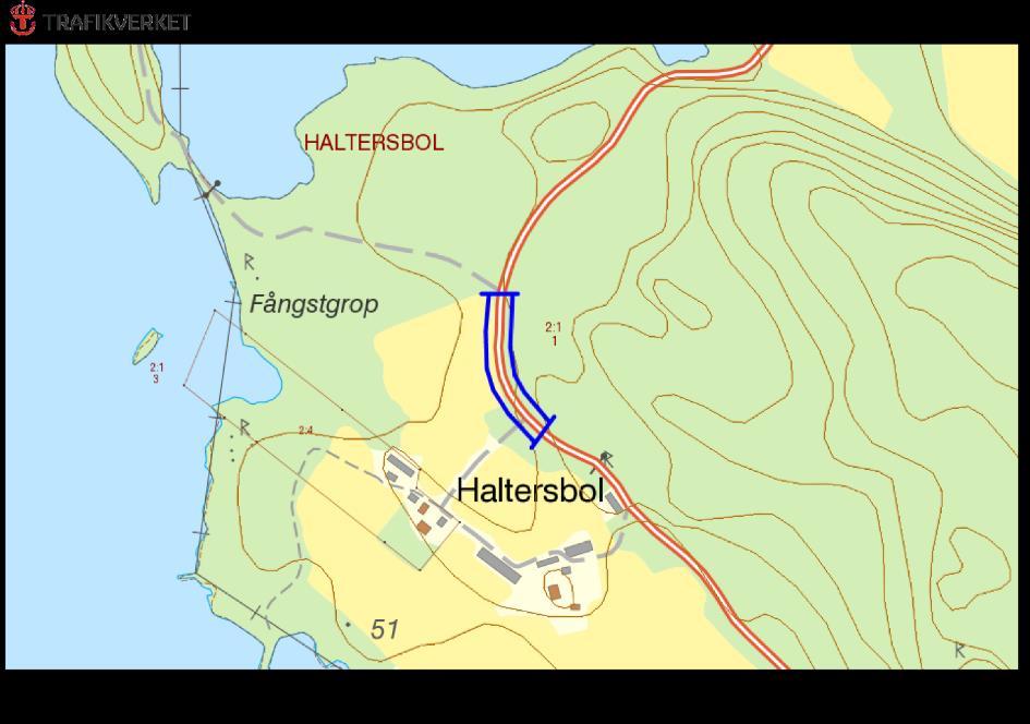 Hänsynsobjekt 671, Haltersbol, HALTERSBOL Motivering: Vägkant med god förekomst av stor blåklocka, ängsvädd och flockfibbla, samt enstaka andra hävdgynnade arter.