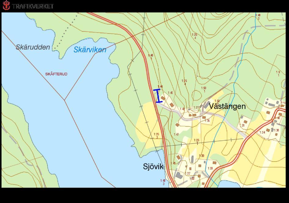 Hänsynsobjekt 672, Västängen, AVELSBOL Motivering: Förekomst av den hotade skogsklockan (NT). ID på översiktskarta 50 Vägnummer S 672 Namn Gammalt namn - Sida av vägen Längd sida 1 55 m.