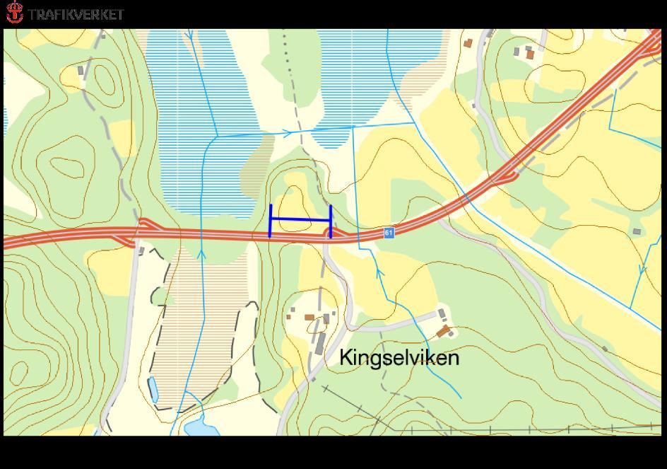 Hänsynsobjekt Rv 61, Kingselviken, KINGSELVIKEN Motivering: Sydvänd ytterslänt som innefattar hävdgynnade flora med utvecklingspotential.