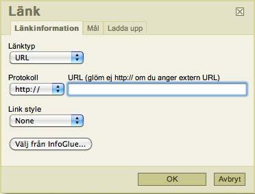 2010-04-16 Sid 12 Övningsuppgift 4: Att lägga in länkar och relaterat innehåll till en artikel Syfte med uppgiften: Att lägga in olika typer av länkar Att definiera relaterat innehåll till en artikel