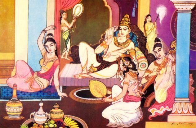 Ett liv i lyx Siddharta tillbringade enligt legenderna hela sin uppväxt i ofattbar lyx. Som tonåring blev han bortgift med en prinsessa och de fick snart en son. Allt tycktes gå som kungen ville.