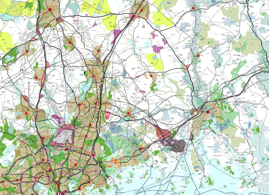 10 11 Landskapsplanen, en karta för framtiden Landskapsplanen är ett instrument för att styra grundläggande ärenden som berör var och ens vardag: Hur placerar man bostäder, arbetsplatser och tjänster?