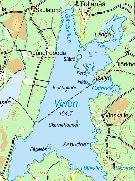 Bilaga :3 Spridningsanvisning för båtkalkning av Vinen 05-07 Grundzonspridning ska ske jämnt fördelat inom hela spridningsområdet och utefter så lång sträcka som möjligt med hänsyn till kalkmängd och