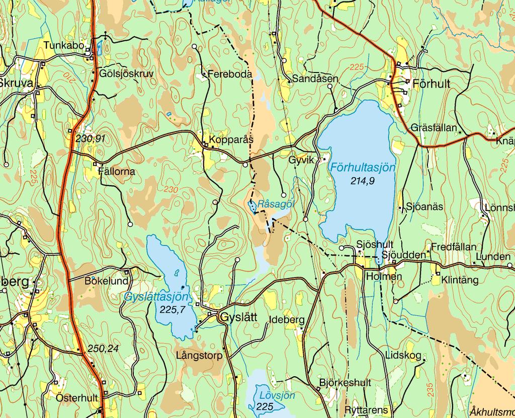 Bilaga :7 FÖRHULTASJÖ 6336 03 Växjö k:n, Kronobergs län Spridning får inte ske vid sommarstugestrand, badplats, båtbrygga, båtplats eller annat strandområde så a enskilda strandägare eller rörligt