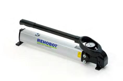 Hydrauliska pumpar PHS - 2 STEGSHNDPUMP Samtliga REHOOT s tvåstegshandpumpar i PHS-serien är utrustade med manometer vilket ger en stor kontroll över arbetet.