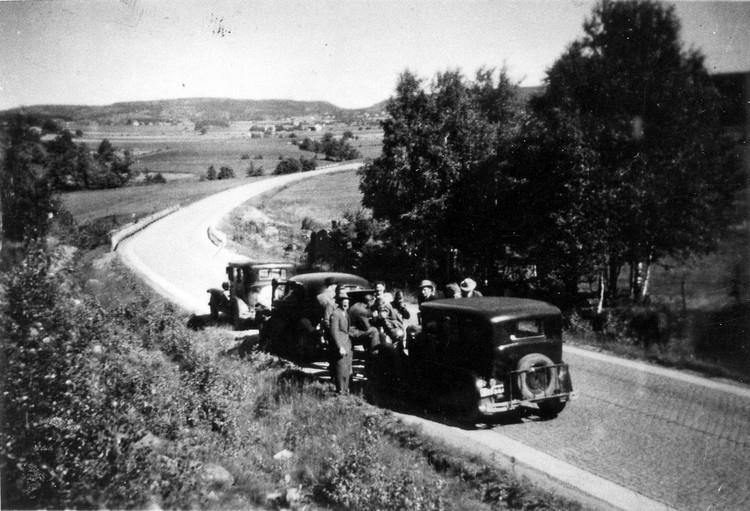 Bilresa till Svinesundsbron 1952. 3 st.