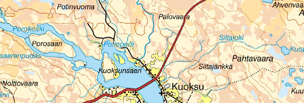 Guoksu (Kuoksu) Kort beskrivning Guoksu (Kuoksu) är en jordbruksby från 1600-talet som idag består av en blandad bebyggelse som domineras av gårdar från omkring 1900-talets mitt.