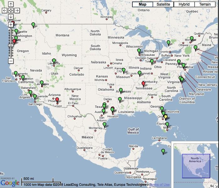 RMS HF Gateway Stations (Pactor) Typisk RMS HF-Station: W9MR Keensburg, IL 7065.