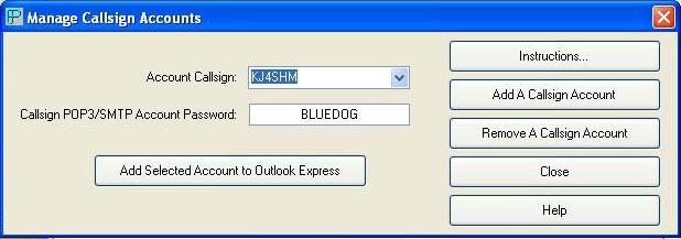 Setting up Paclink Callsign Accounts The callsign is normally the base callsign without