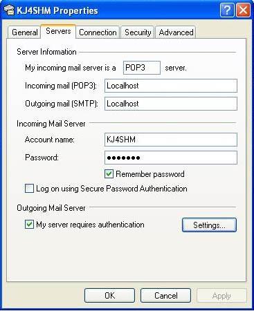 Setting up Outlook Express for