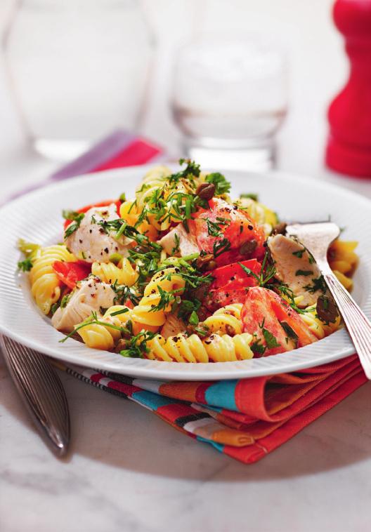 Fusilli med kyckling,