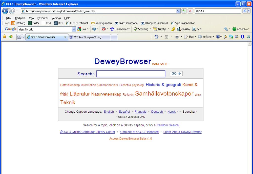 - hjälpmedel Dewey Browser