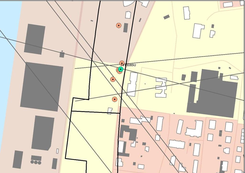 Figur 4-1. Lokalisering av provpumpningsbrunnar och observationsbrunnar som använts vid kalibrering av grundvattenmodellen.