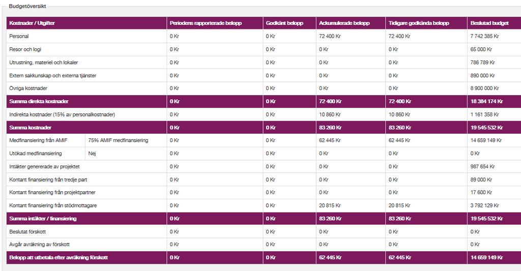 Under rubriken Övrig information ska du ange eventuell ytterligare information om projektet och dess verksamhet som behöver uppmärksammas.