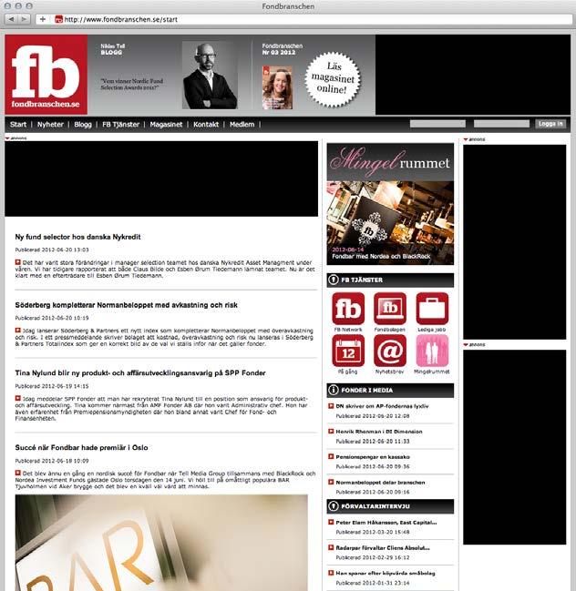 Publishing Annonsmöjligheter Annonsmöjligheter Publishing Fondbranschen.se fondbranschen.