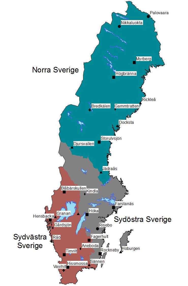 En statistisk analys av trenderna (Mann Kendall) visar att minskningen av lufthalter av både SO2 och SO4 är statistiskt signifikanta (p<0,001) för samtliga mätstationer.