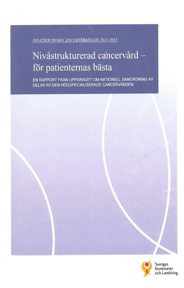 RCC i samverkan - Slutrapport 2013 Definitioner av centrala begrepp Förslag till diagnoser och