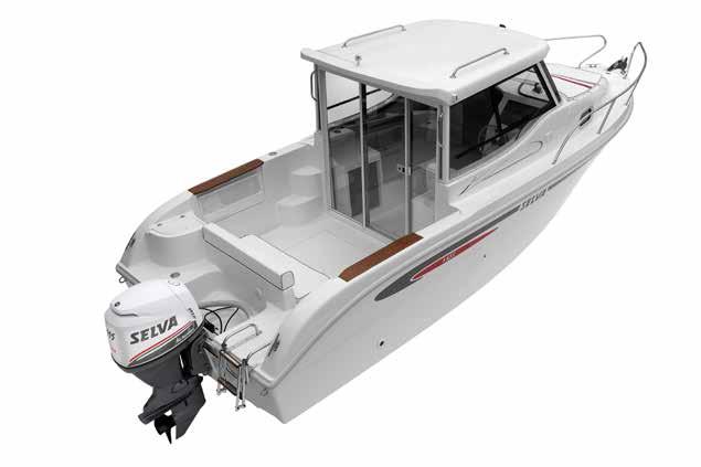 Basinformation Modell Open Classic Line D.5.6 Längd (Lmax) cm 550 Bredd (Bmax) cm 232 Totalhöjd cm 113 Ungefärlig tomvikt kg 620 Rek. motorstyrka hk 60/100 D.5.3 527 210 95 480 40/60 SP ORT IGT O C H BE K VÄ M T Open Classic Line äventyr till havs?