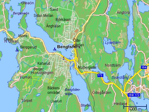 3 Områdesbeskrivning Området där undersökningarna ägt rum ligger i och omkring Bengtsfors i de inre delarna av Dalsland (figur 1), ett område på ca 3 km.