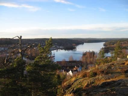Vattnet är aningen strömt där loggen är placerad, men bara så mycket att isen inte lägger sig så lätt (figur ). Figur. Logger 1 vid Lelång.